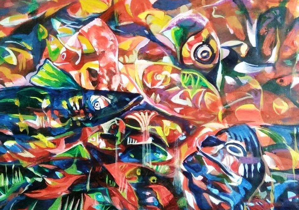 Fish -3,Acrylic on Paper