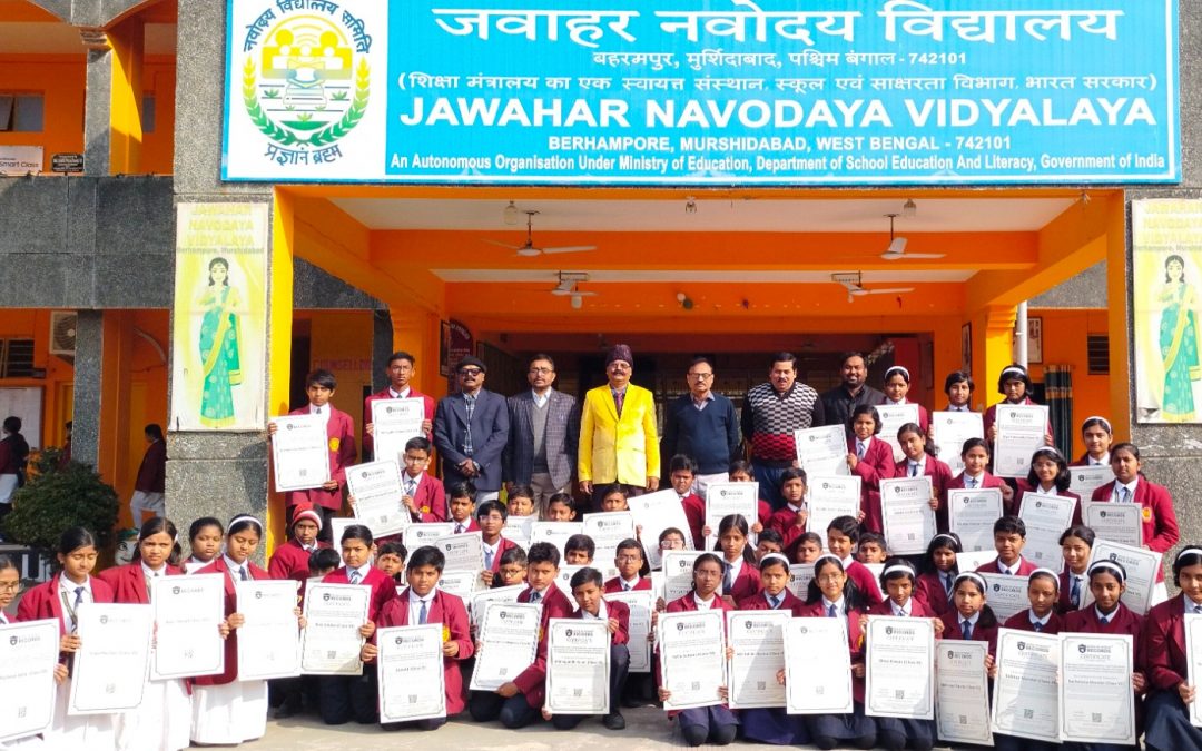 Influencer Book of World Record by the Students of JNV Murshidabad